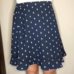Loft Diamond Dot Flippy Skirt